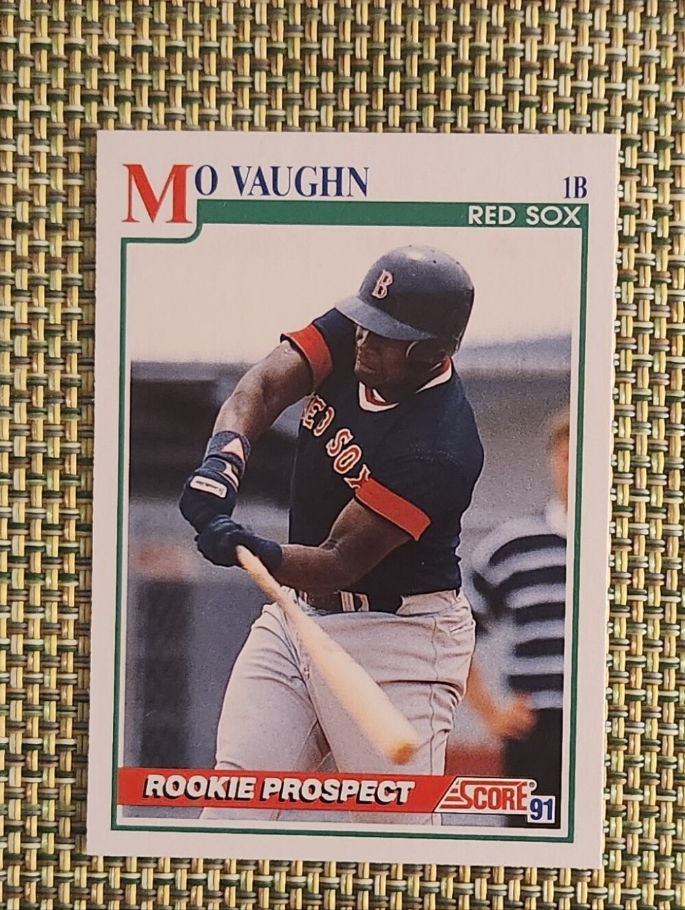 Mo Vaughn Rookie Prospect Red Sox Baseball Card
